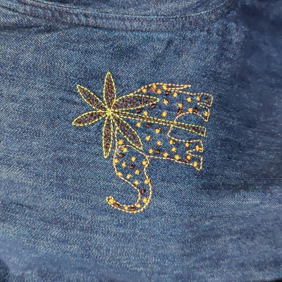 Christopher & Banks Jean Jacket with animal embroidery details - Picture 7 of 11